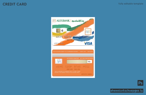 Beispielvorschau der ägyptischen Alexbank Visa Inspire Kreditkarte